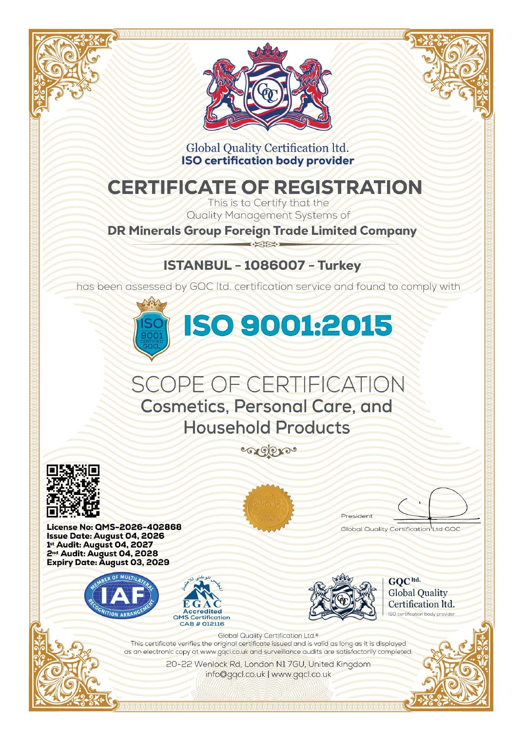 ISO 9001:2015 — QMS-2026-402868